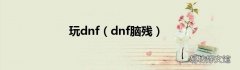 dnf脑残 玩dnf