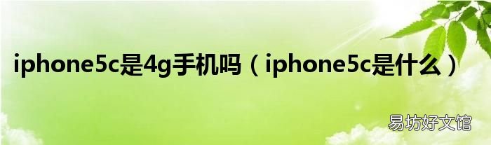 iphone5c是什么 iphone5c是4g手机吗