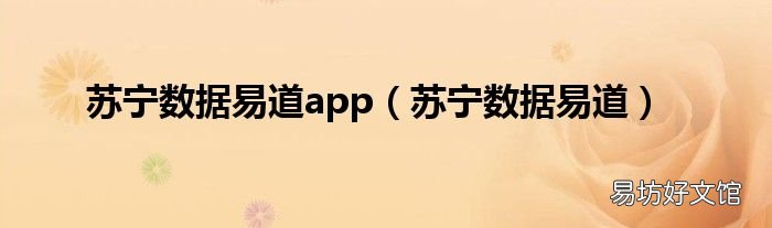 苏宁数据易道 苏宁数据易道app