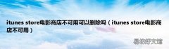 itunes store电影商店不可用 itunes store电影商店不可用可以删除吗