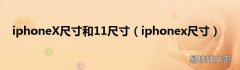 iphonex尺寸 iphoneX尺寸和11尺寸
