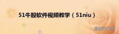 51niu 51牛股软件视频教学