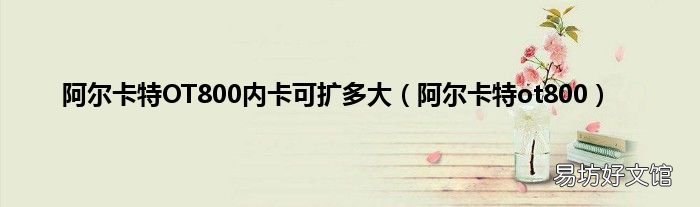 阿尔卡特ot800 阿尔卡特OT800内卡可扩多大