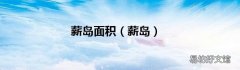 薪岛 薪岛面积