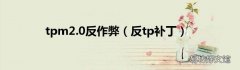 反tp补丁 tpm2.0反作弊