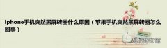 苹果手机突然黑屏转圈怎么回事 iphone手机突然黑屏转圈什么原因