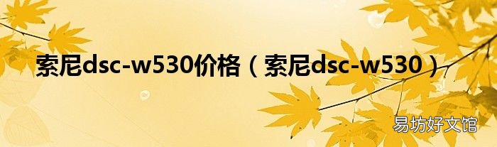索尼dsc-w530 索尼dsc-w530价格