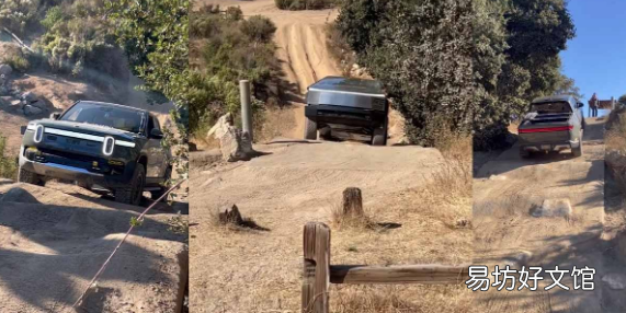 特斯拉 Cyber??truck 在第一次越野对比中与 Rivian R1T 面对面