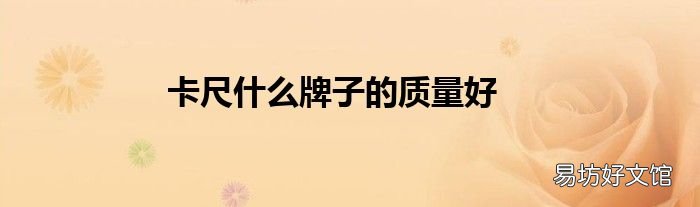 卡尺什么牌子的质量好