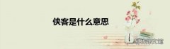 侠客是什么意思