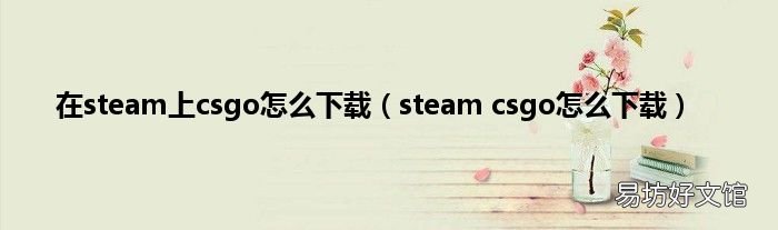 steam csgo怎么下载 在steam上csgo怎么下载