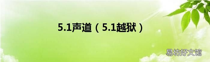 5.1越狱 5.1声道