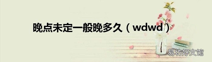 wdwd 晚点未定一般晚多久