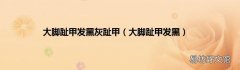 大脚趾甲发黑 大脚趾甲发黑灰趾甲