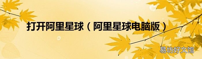 阿里星球电脑版 打开阿里星球