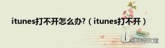 itunes打不开 itunes打不开怎么办?