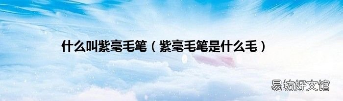 紫毫毛笔是什么毛 什么叫紫毫毛笔