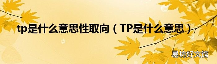 TP是什么意思 tp是什么意思性取向