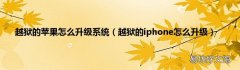 越狱的iphone怎么升级 越狱的苹果怎么升级系统