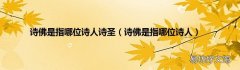 诗佛是指哪位诗人 诗佛是指哪位诗人诗圣