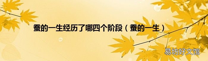 蚕的一生 蚕的一生经历了哪四个阶段