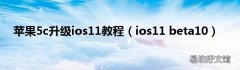 ios11 beta10 苹果5c升级ios11教程
