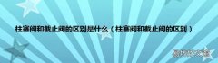 柱塞阀和截止阀的区别 柱塞阀和截止阀的区别是什么