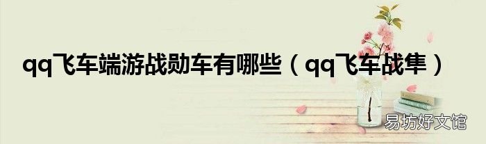 qq飞车战隼 qq飞车端游战勋车有哪些