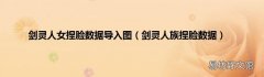 剑灵人族捏脸数据 剑灵人女捏脸数据导入图