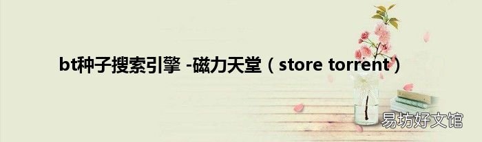 store torrent bt种子搜索引擎 -磁力天堂