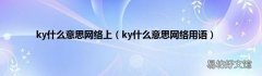ky什么意思网络用语 ky什么意思网络上