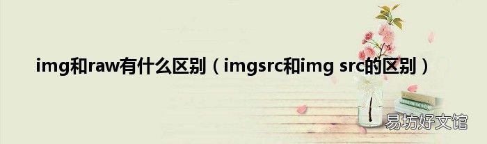 imgsrc和img src的区别 img和raw有什么区别