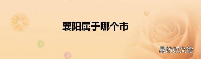 襄阳属于哪个市