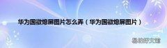 华为国徽熄屏图片 华为国徽熄屏图片怎么弄