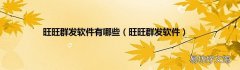 旺旺群发软件 旺旺群发软件有哪些