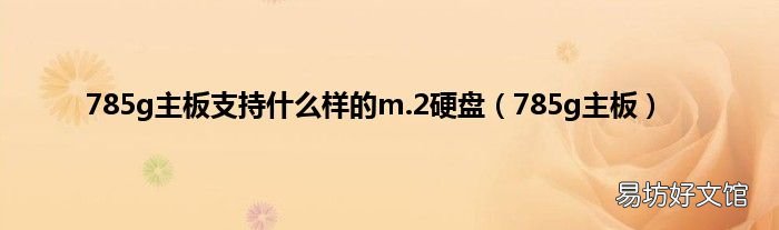 785g主板 785g主板支持什么样的m.2硬盘
