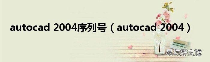 autocad 2004 autocad 2004序列号