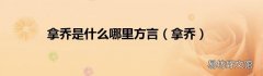 拿乔 拿乔是什么哪里方言