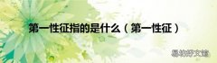 第一性征 第一性征指的是什么