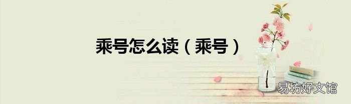 乘号 乘号怎么读