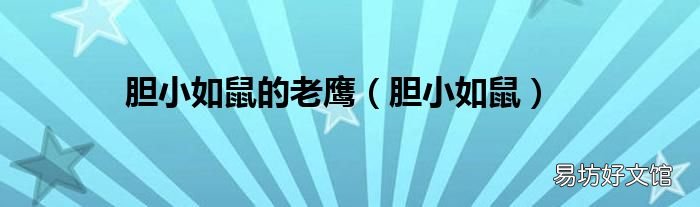 胆小如鼠 胆小如鼠的老鹰