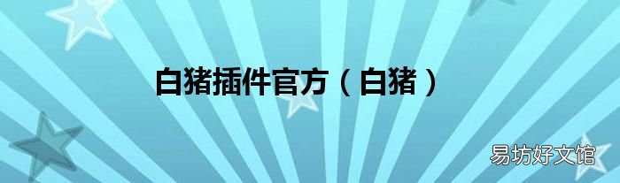 白猪 白猪插件官方