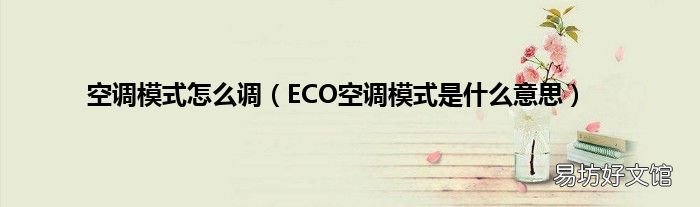 ECO空调模式是什么意思 空调模式怎么调