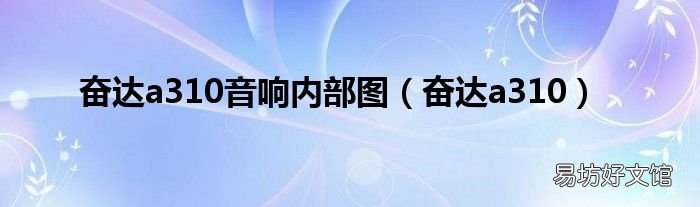 奋达a310 奋达a310音响内部图
