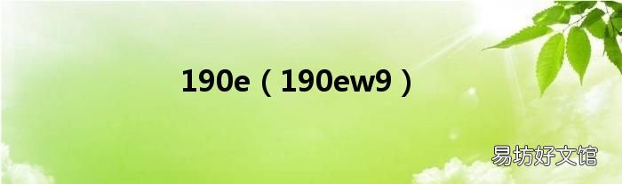190ew9 190e