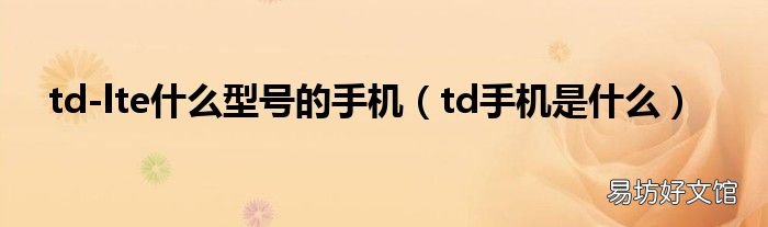 td手机是什么 td-lte什么型号的手机