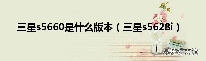 三星s5628i 三星s5660是什么版本