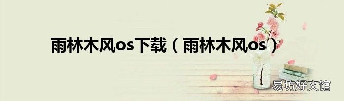 雨林木风os 雨林木风os下载