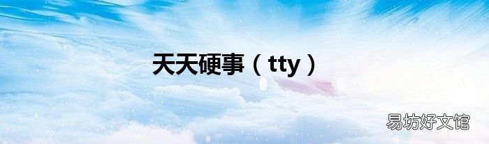 tty 天天硬事
