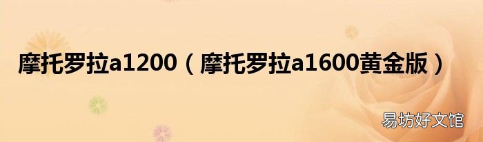 摩托罗拉a1600黄金版 摩托罗拉a1200